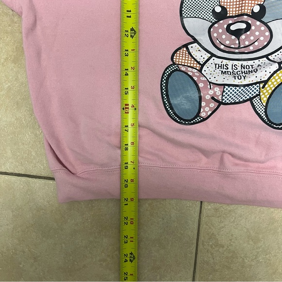 Moschino Couture This Is Not A Moschino Toy Hooded Pullover Small Pink Hoodie - Picture 7 of 9